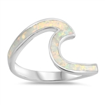 Silver Lab Opal Ring - Wave