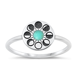 Silver Stone Ring - Moon Phases