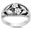 Silver Ring - Flowers