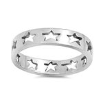 Silver Ring - Stars
