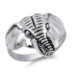 Silver Ring - Elephant Head