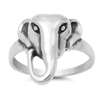 Silver Ring - Elephant's Face