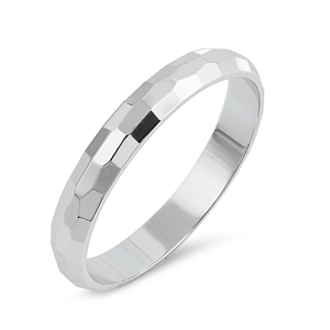 Silver Ring - Diamond Cut Band