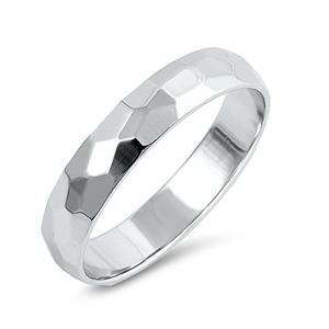 Silver Ring - Diamond Cut Band