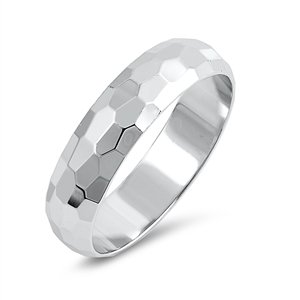 Silver Ring - Diamond Cut Band