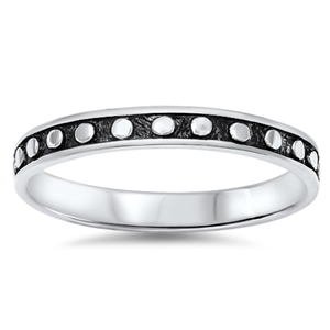Silver Ring - Polka Dots