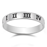 Silver Ring - Roman Numerals