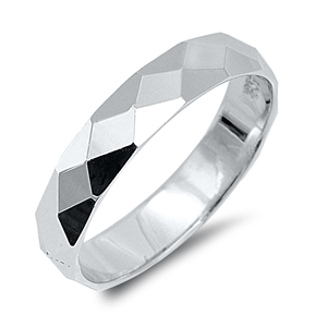 Silver Ring - Diamond Cut Band