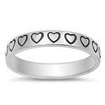 Silver Ring - Hearts