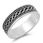 Silver Braided Band Ring
