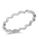 Silver Wavy Ring