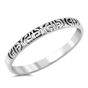 Silver Ring - Abstract Design