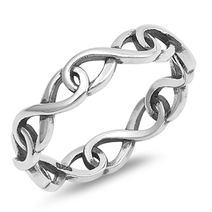 Silver Ring - Intertwined Infinity