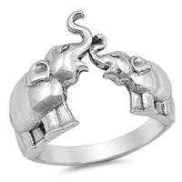 Silver Ring - Elephants