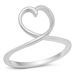 Silver Ring - Heart Loop