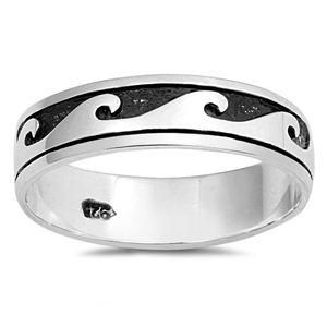 Silver Ring - Wave