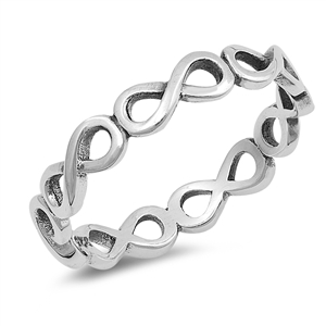 Silver Ring - Wraparound Infinity