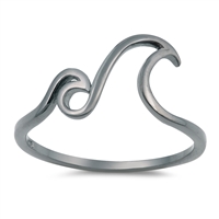 Silver Ring - Double Waves