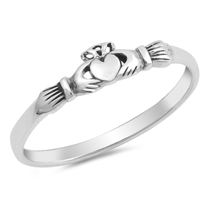 Silver Ring - Mini Claddaugh