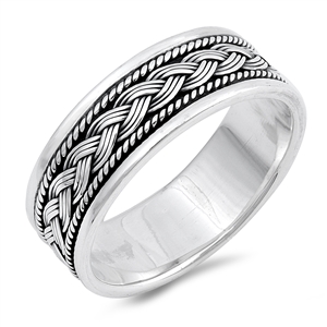 Silver Ring - Braided Band