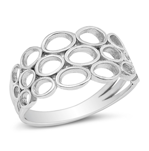 Silver Ring - Honey Comb
