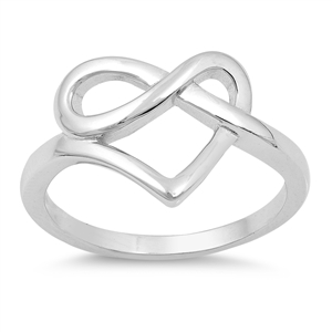 Silver Ring - Pretzel Heart