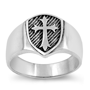 Silver Ring - Medieval Cross