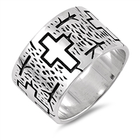 Silver Ring - Cross