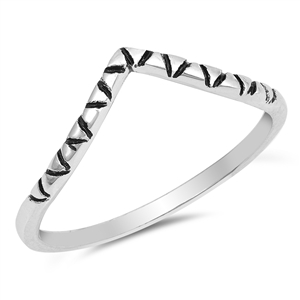 Silver Ring - V Shape