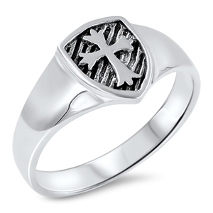 Silver Ring - Medieval Cross