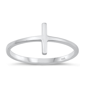 Silver Ring - Simple Cross