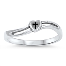 Silver Ring - Heart Cross