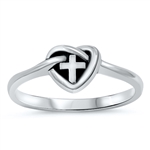 Silver Ring - Wrapped Cross