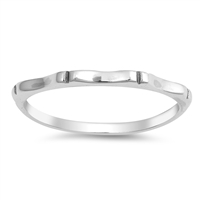 Silver Ring - Bamboo Band