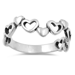 Silver Ring - Hearts