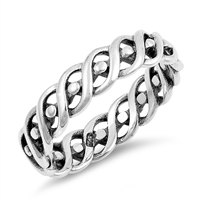 Silver Ring - Braided Band