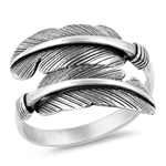 Silver Ring - Feathers