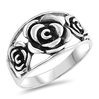 Silver Ring - Roses