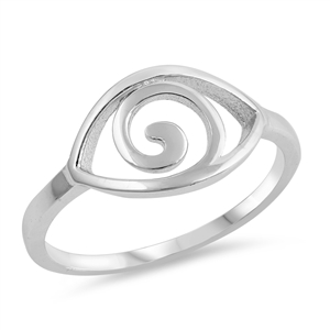 Silver Ring - Spiral Eye