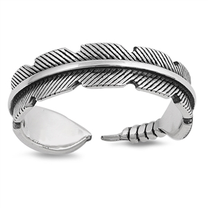 Silver Ring - Feather