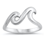 Silver Ring - Two Waves