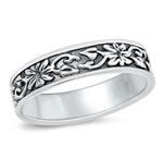 Silver Ring - Flowers