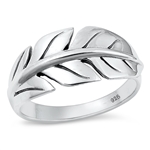 Silver Ring - Feather