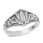 Silver Ring - Lotus