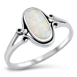 Silver Lab Opal Ring