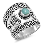 Silver Stone Ring - Bali