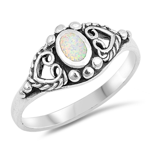 Silver Lab Opal Ring