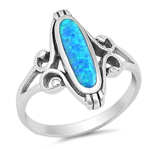 Silver Lab Opal Ring