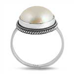 Silver Stone Ring - Mabe Pearl