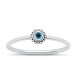 Silver Stone Ring - Evil Eye